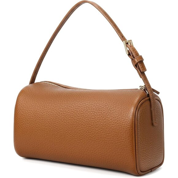 Handbags - Women Brown  Mini Crossbody Bag Vegan Leather Hobo Purse with Adjustable Strap